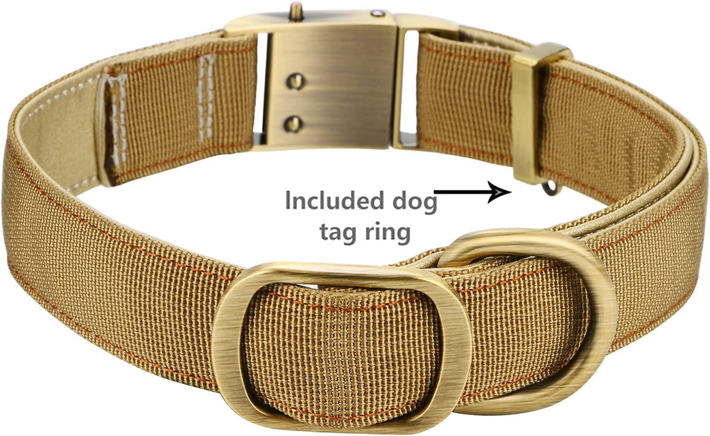 Luxury Adjustable Heavy Duty Nylon Dog Collar with Seatbelt Metal Buckle - Perfect for Medium to Large Pets