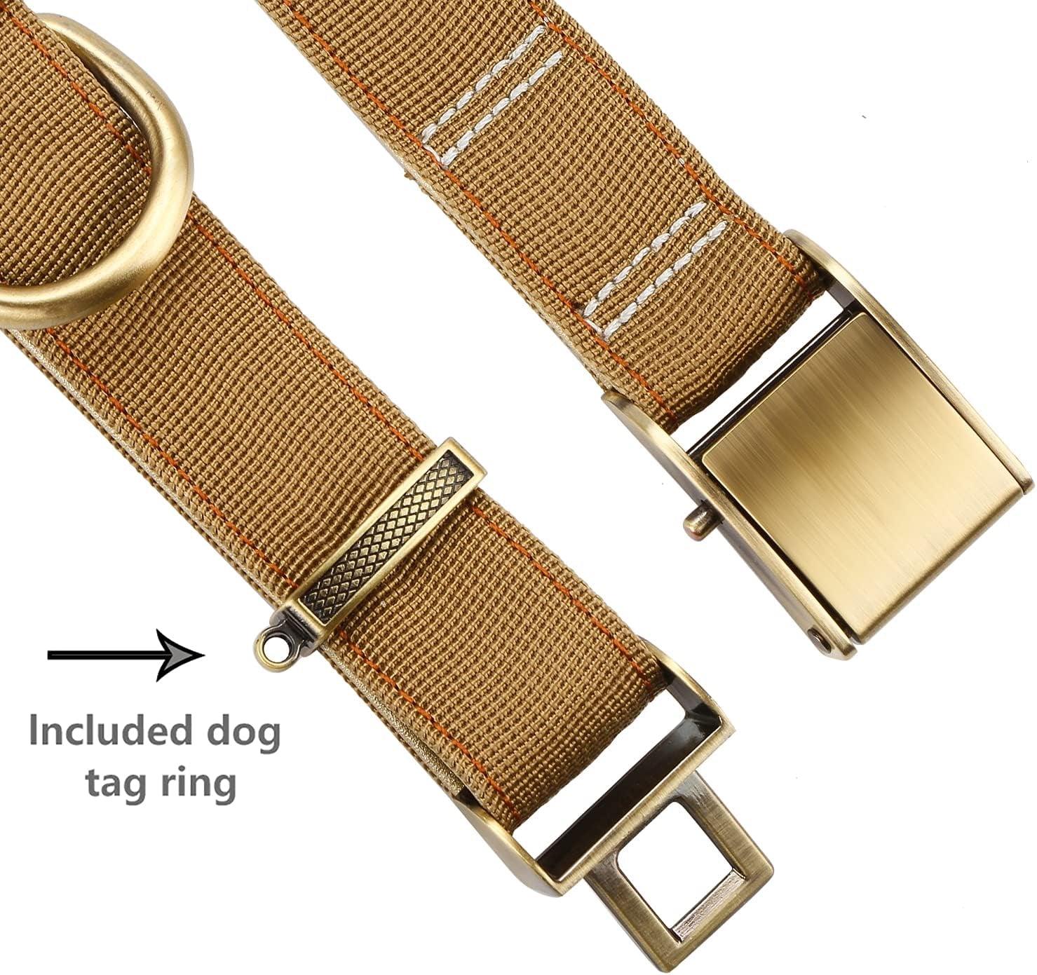 Luxury Adjustable Heavy Duty Nylon Dog Collar with Seatbelt Metal Buckle - Perfect for Medium to Large Pets