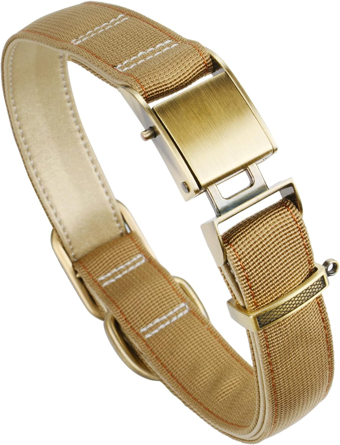 Luxury Adjustable Heavy Duty Nylon Dog Collar with Seatbelt Metal Buckle - Perfect for Medium to Large Pets